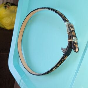 Brighton Leather Leopard print belt